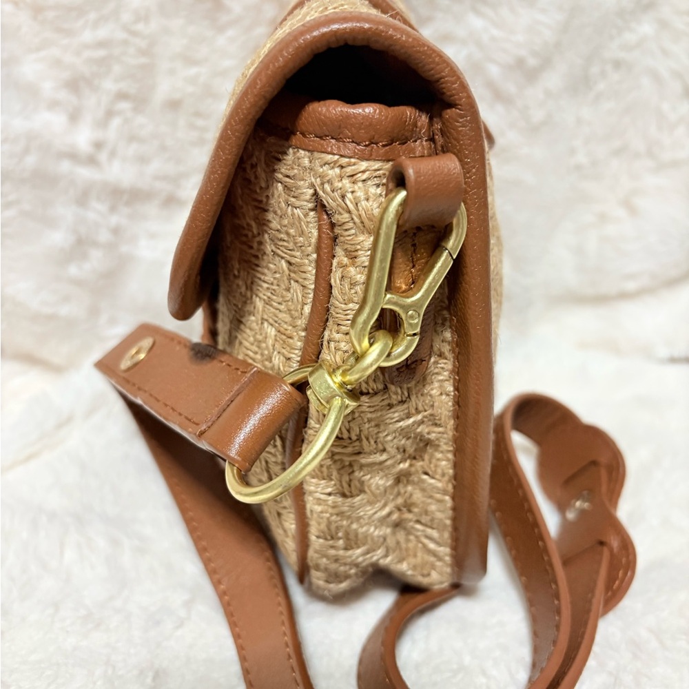 See By Chloe Woven Crossbody Bag with Brown Leather - Picture 5 of 12